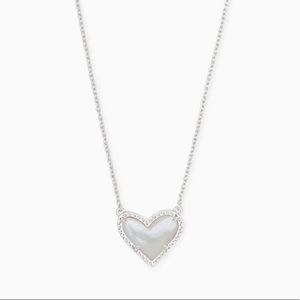Kendra Scott Ari Heart Silver Pendant Necklace